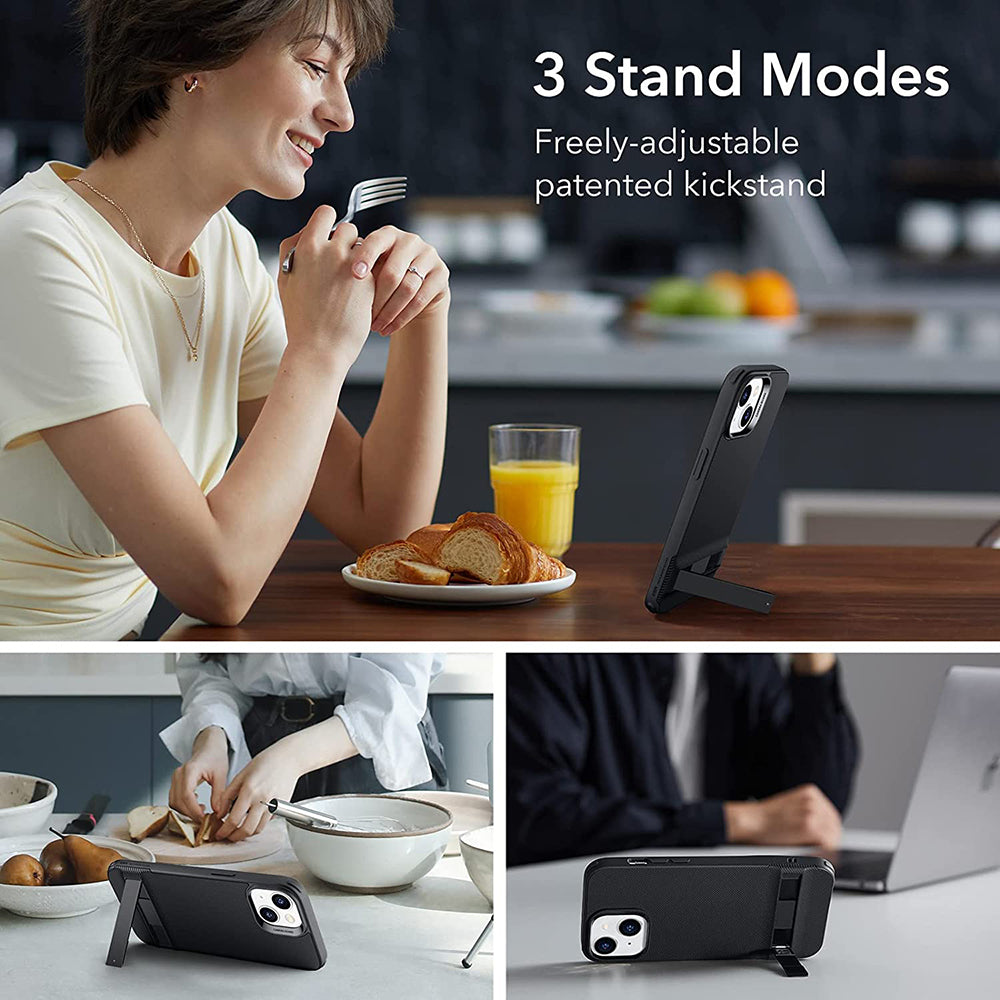 ESR - Air Shield Boost Kickstand - iPhone 14 Plus - Translucent Black