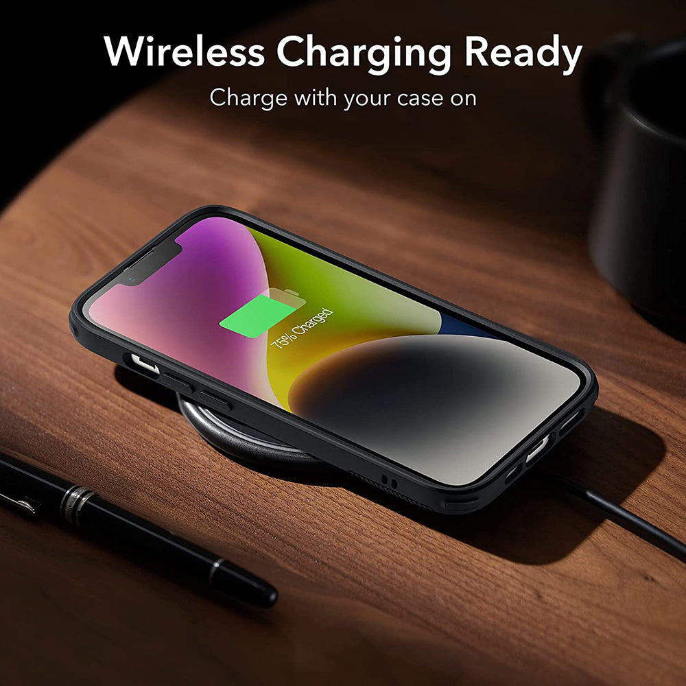 ESR - Air Shield Boost Kickstand - iPhone 14 Plus - Translucent Black