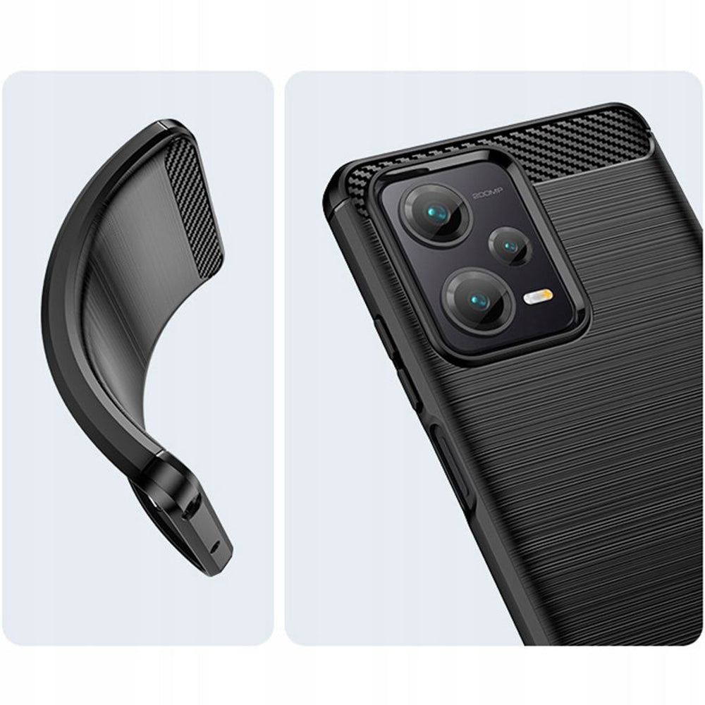 Techsuit - Carbon Silicone - Xiaomi Redmi Note 12 5G / Poco X5 - Black