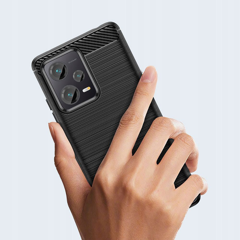 Techsuit - Carbon Silicone - Xiaomi Redmi Note 12 5G / Poco X5 - Black