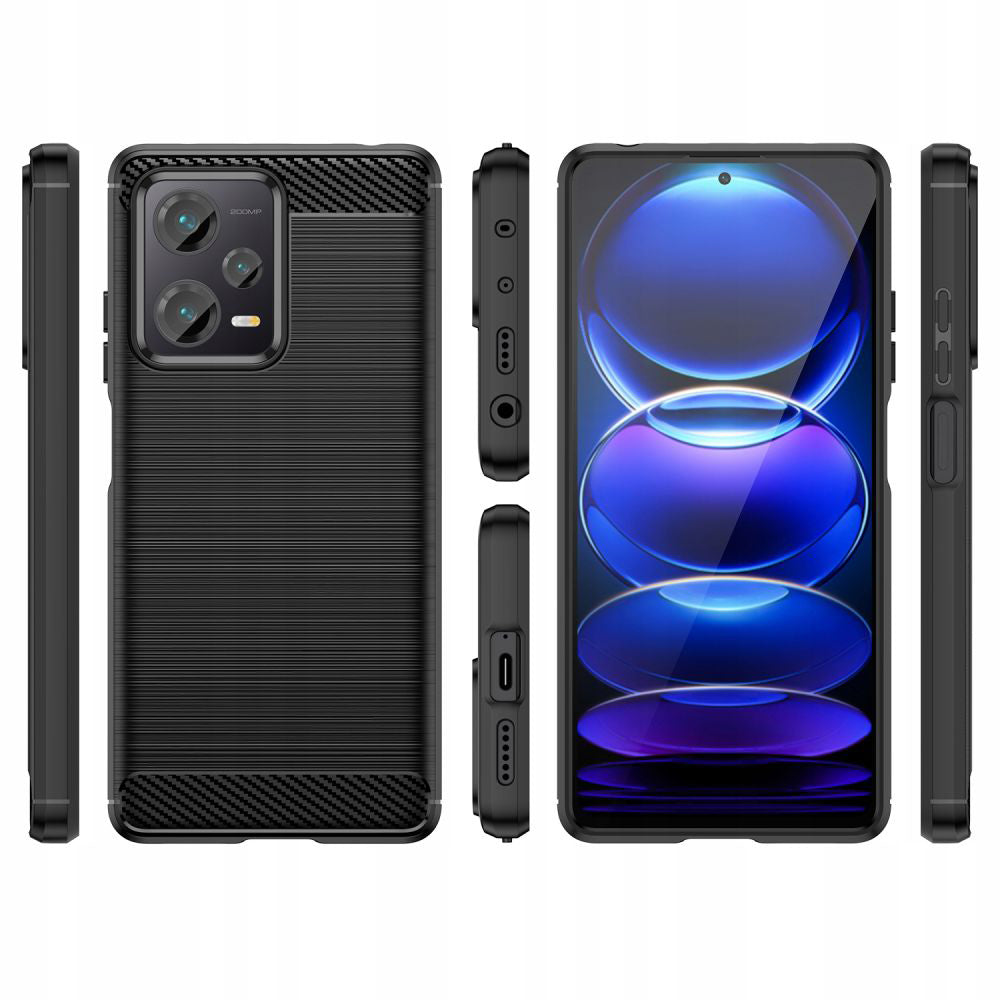 Techsuit - Carbon Silicone - Xiaomi Redmi Note 12 5G / Poco X5 - Black