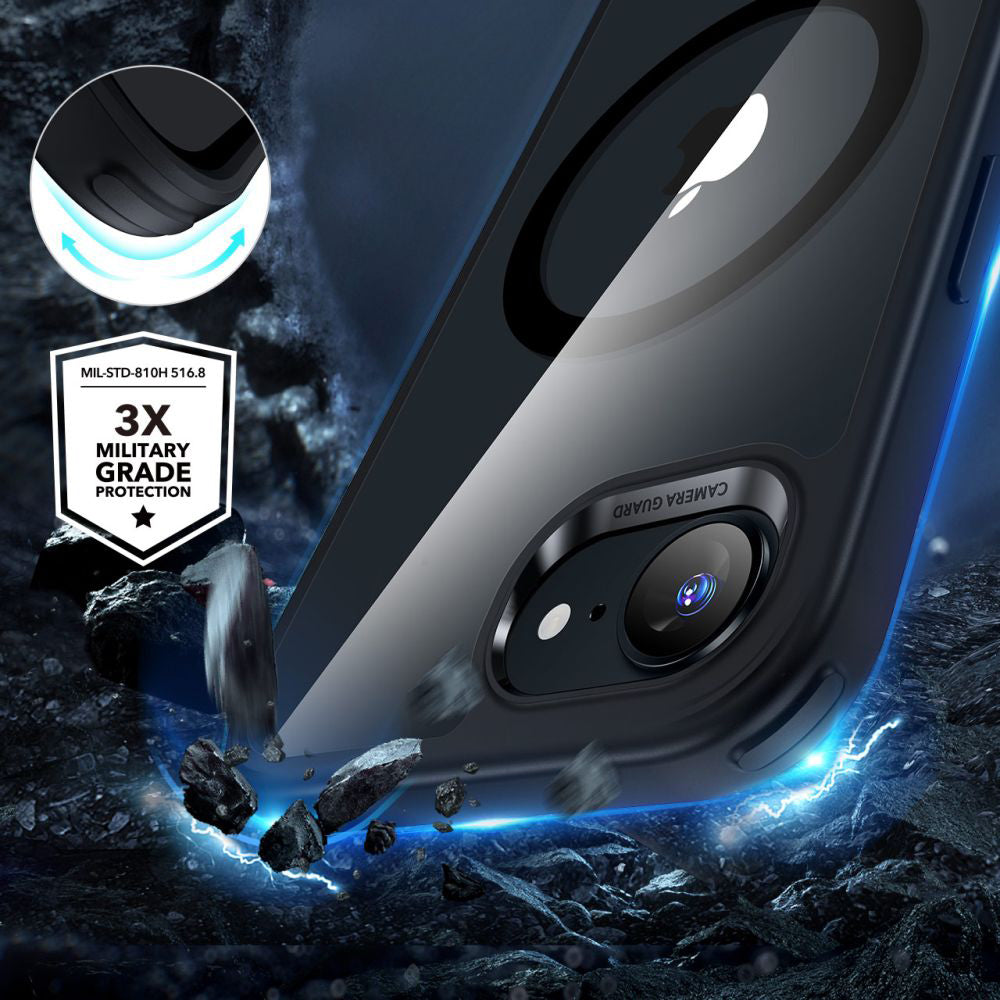 ESR Husa de protectie ESR Classic Hybrid HaloLock compatibil cu iPhone 16e / iPhone 17e, Transparent / Black – imagine 3