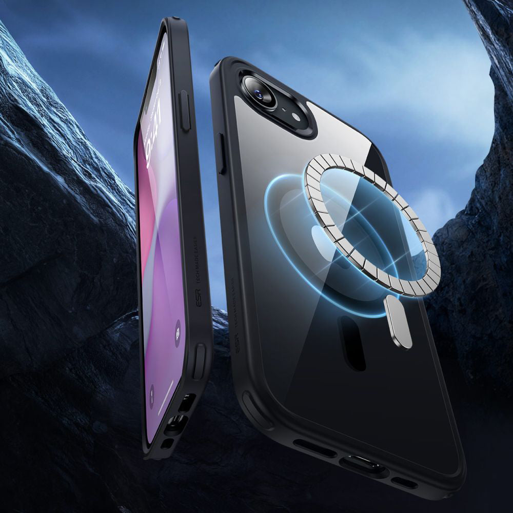 ESR Husa de protectie ESR Classic Hybrid HaloLock compatibil cu iPhone 16e / iPhone 17e, Transparent / Black – imagine 2