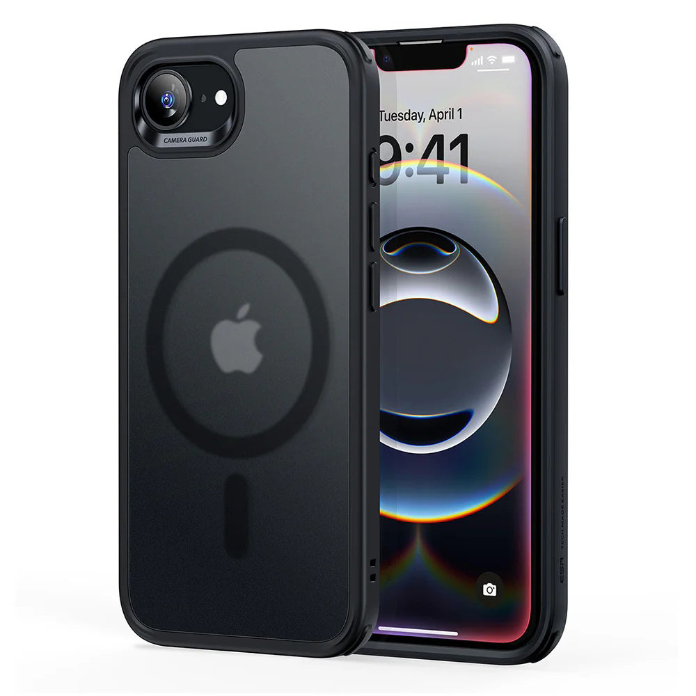 ESR Husa de protectie ESR Classic Hybrid HaloLock compatibil cu iPhone 16e / iPhone 17e, Negru Mat