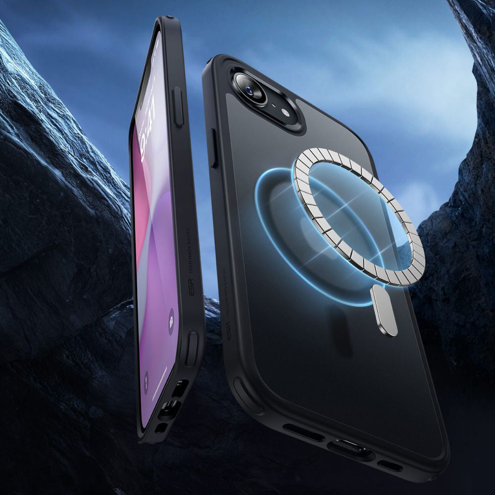 ESR Husa de protectie ESR Classic Hybrid HaloLock compatibil cu iPhone 16e / iPhone 17e, Negru Mat – imagine 2