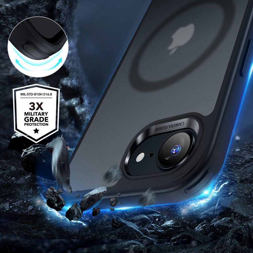 ESR Husa de protectie ESR Classic Hybrid HaloLock compatibil cu iPhone 16e / iPhone 17e, Negru Mat – imagine 3