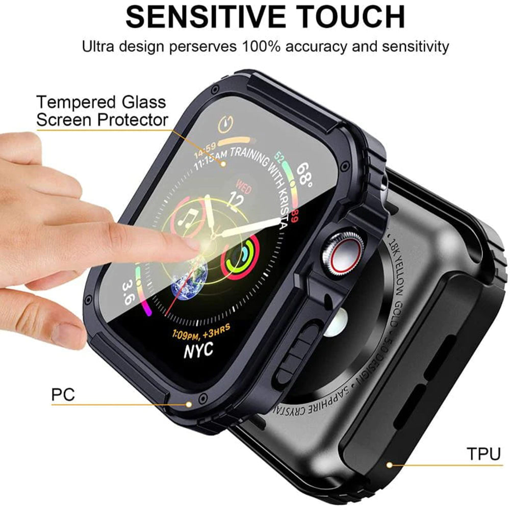 Lito - Watch Armor 360 Case + Screen Protector - Apple Watch 1 / 2 / 3 (38mm) - Blue