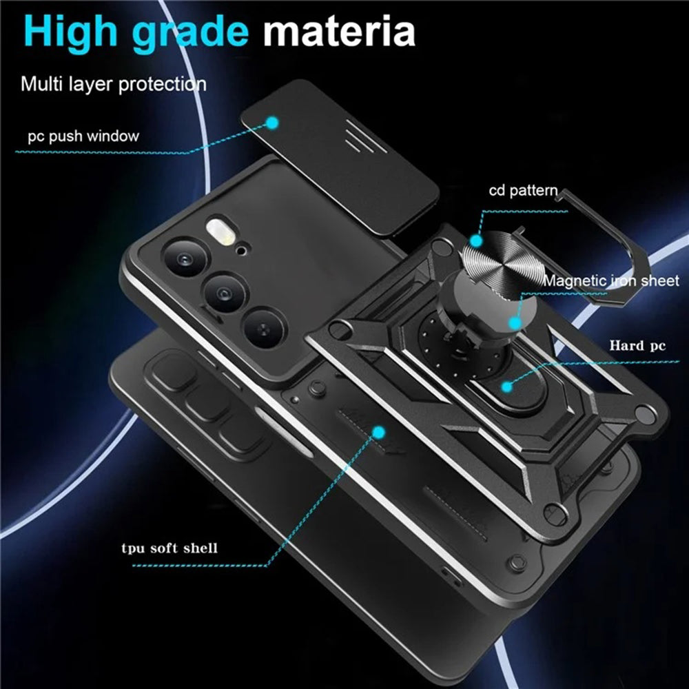 TechSuit Husa de protectie Techsuit CamShield Series compatibil cu Realme C75 / Realme 14x, Negru – imagine 2