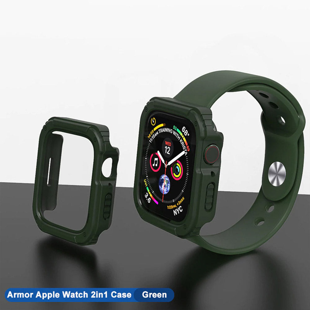 Lito - Watch Armor 360 Case + Screen Protector - Apple Watch 1 / 2 / 3 (38mm) - Green