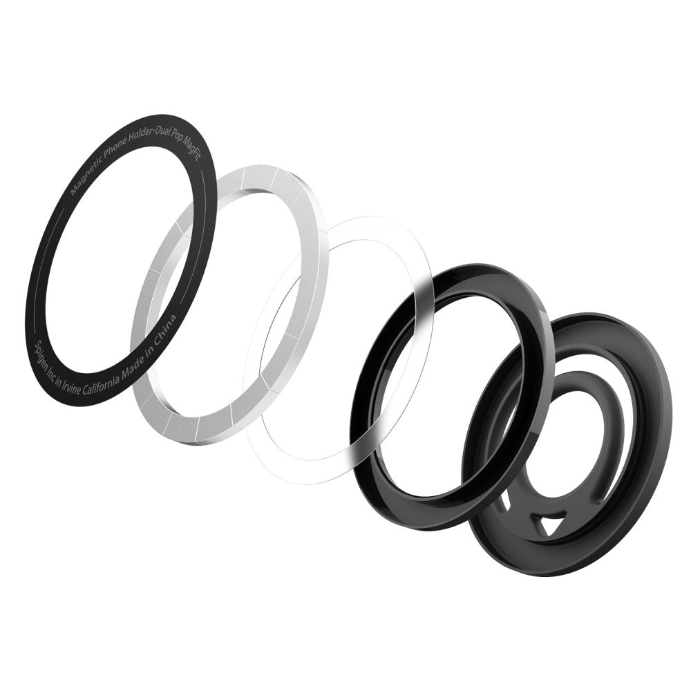 Spigen Suport Spigen Phone Ring Dual Pop MagSafe (AMP08886), with Flexible Finger Loop Grip, Dual Magnetic, Silicone, Ne
