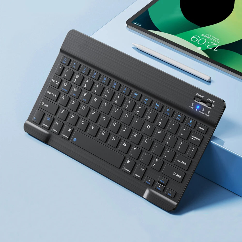 Techsuit - Wireless Keyboard AirKeys (WK1) - for Android, Windows, iOS, Bluetooth, 3 Brightness Levels, 7 colors, Type-C
