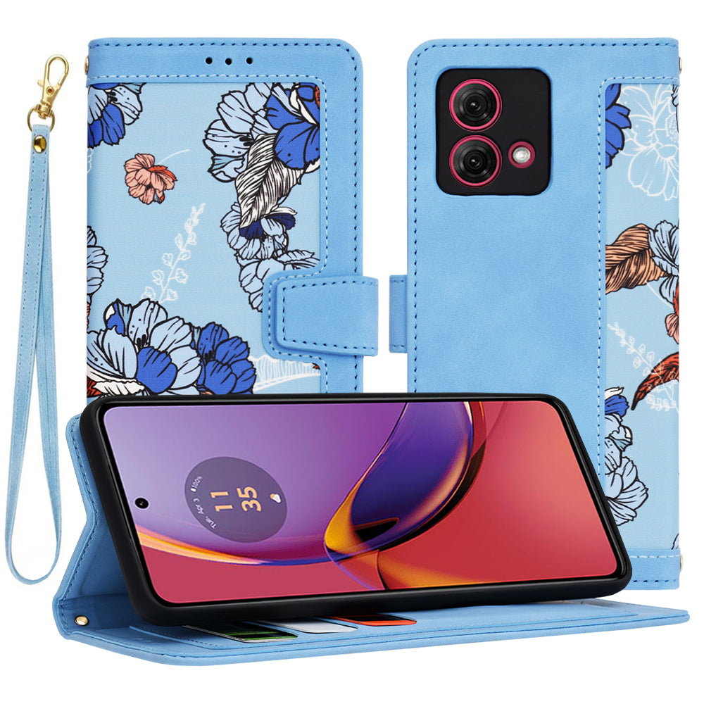 Techsuit - FlipCraft - Motorola Moto G84 - Vibrant Blue