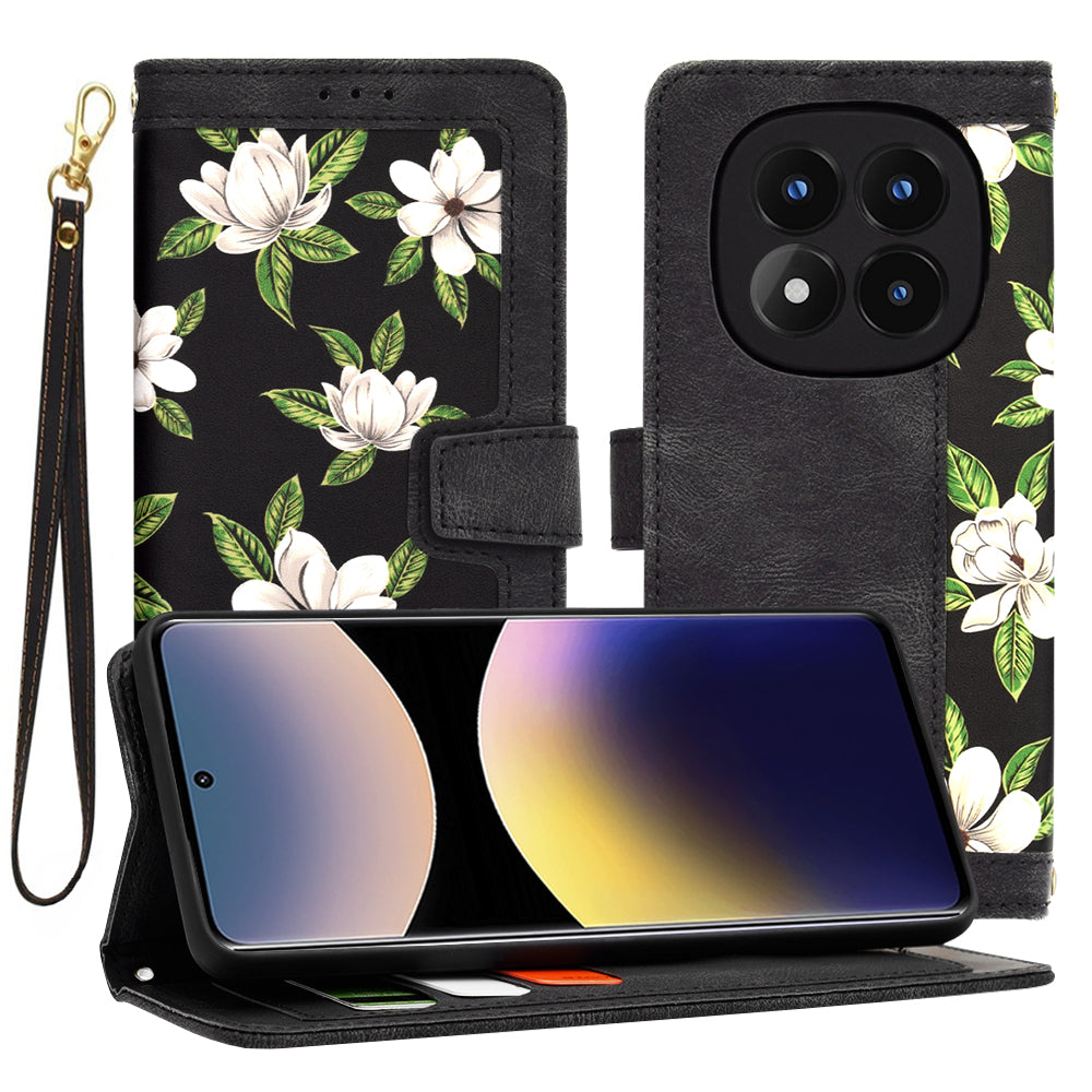 Techsuit - FlipCraft - Xiaomi Redmi Note 14 Pro 4G - Flowers of the Dawn