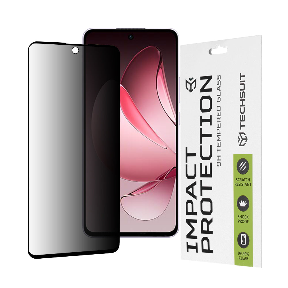 Techsuit - 111D Privacy Full Glue - Oppo Reno13 F 4G / Reno13 F 5G / Reno13 FS 5G - Black