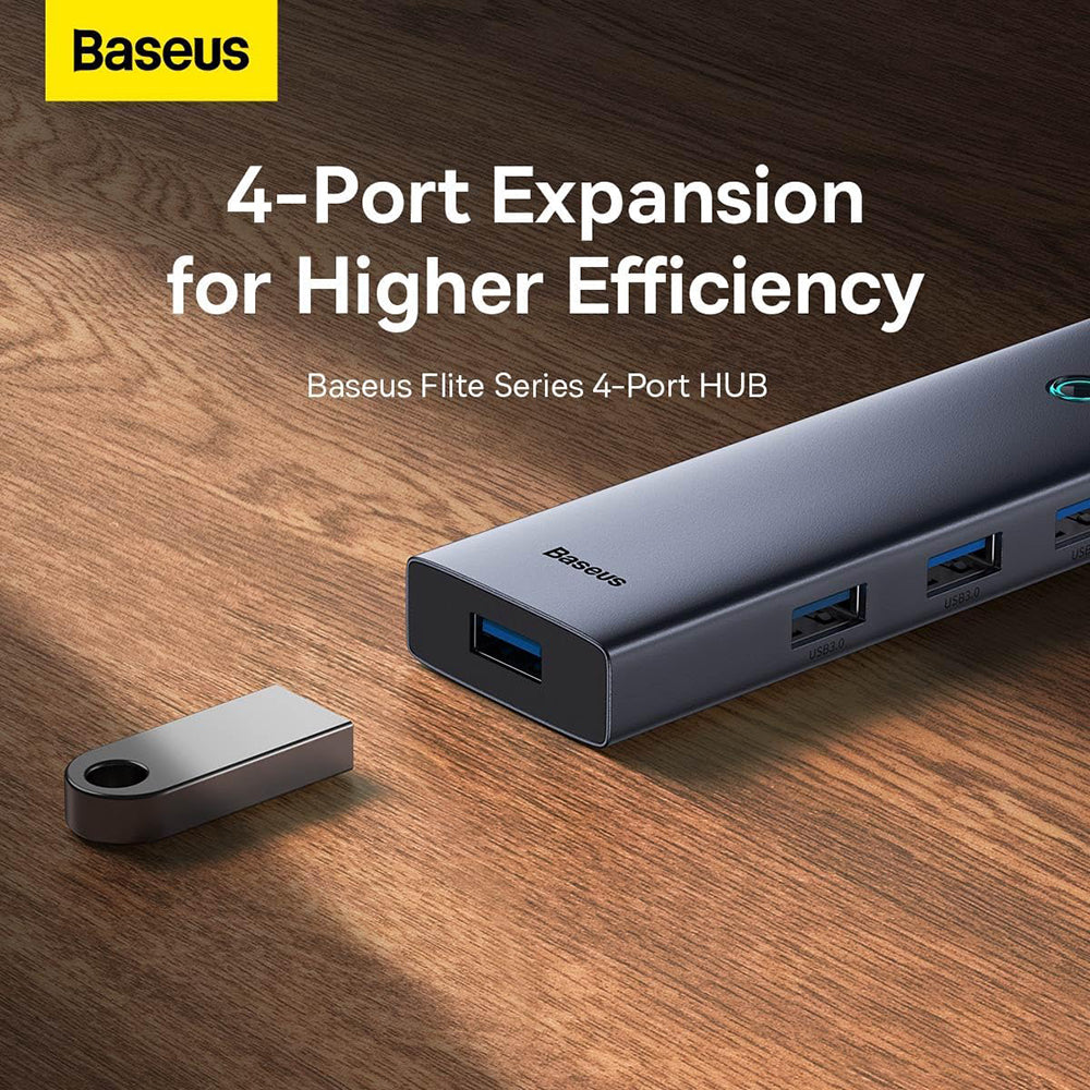Baseus - Docking Station Lite Series (B0005280A813-03) - Type-C to 4x USB3.0, 5Gbps, Touch Control, Plug-and-Play - Spac
