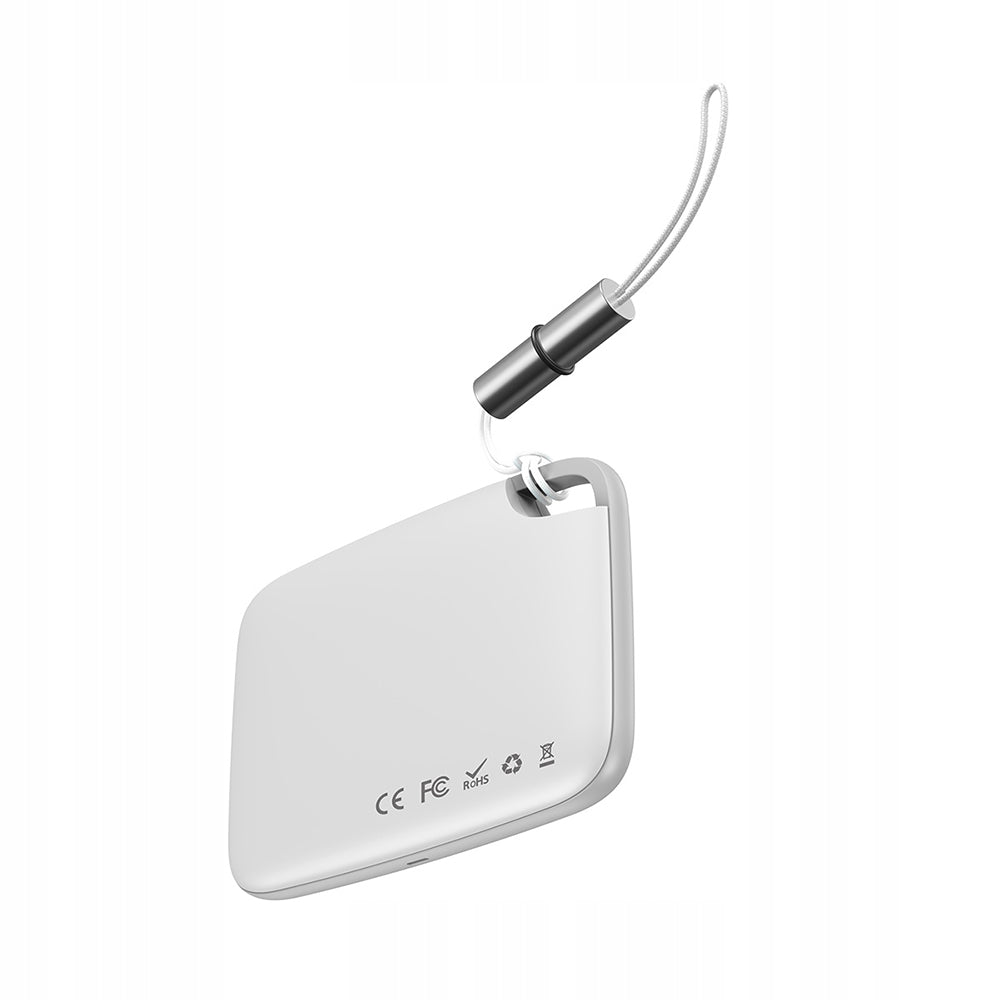 Baseus - Object Finder T2 (ZLFDQT2-02) - Anti-lost Device with Lanyard, Alerts, 75mAh, 90dB, Android / iOS, 37x25x6mm - 