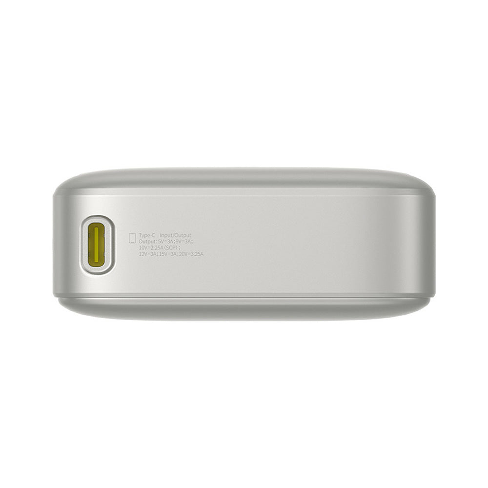 Baseus - Power Bank Free2Pull (P10073700843-00) - with Retractable USB-C Cable, Type-C, Display, 20000mAh, 65W, 0.7m - G