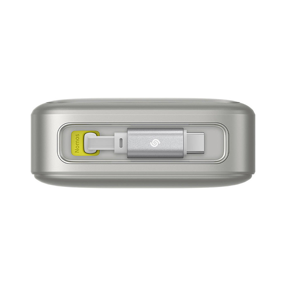 Baseus - Power Bank Free2Pull (P10073700843-00) - with Retractable USB-C Cable, Type-C, Display, 20000mAh, 65W, 0.7m - G