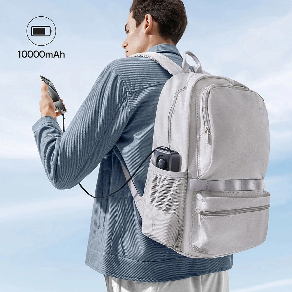 Baseus - Power Bank Free2Pull (P10073701123-00) - with Retractable USB-C Cable, Type-C, Display, 10000mAh, 30W, 0.7m - B
