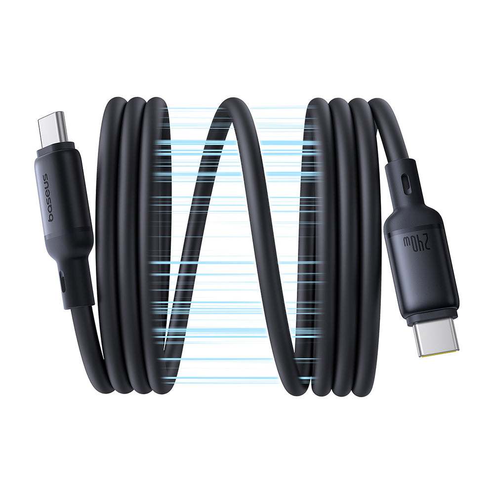 Baseus - Data Cable PicoGo (P10376800121-00) - Magnetic, Type-C to Type-C, 240W, Fast Charging, 480Mbps, Silicone, 1m - 