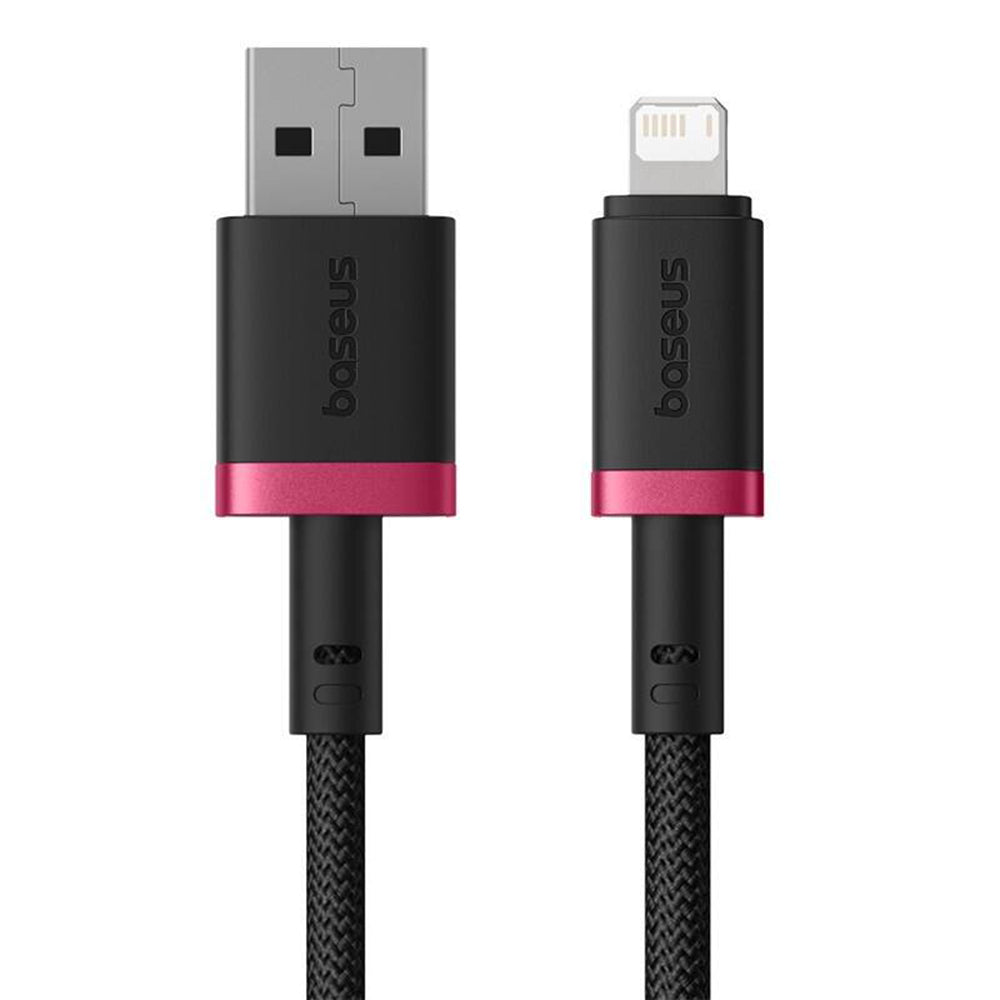 Baseus - Data Cable Dura Series (P10377801U01-03) - USB to Lightning, Fast Charging, 2.4A, 480Mbps, Nylon, 2m - Red / Bl
