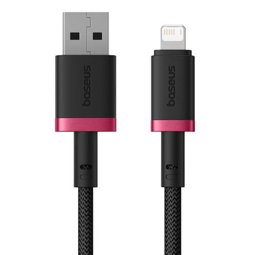 Baseus - Data Cable Dura Series (P10377801U01-03) - USB to Lightning, Fast Charging, 2.4A, 480Mbps, Nylon, 2m - Red / Bl