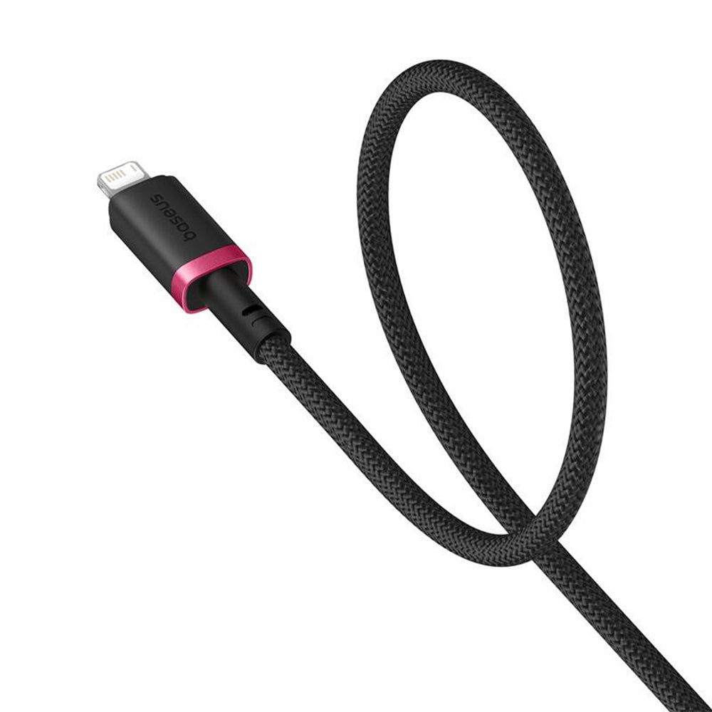 Baseus - Data Cable Dura Series (P10377801U01-03) - USB to Lightning, Fast Charging, 2.4A, 480Mbps, Nylon, 2m - Red / Bl