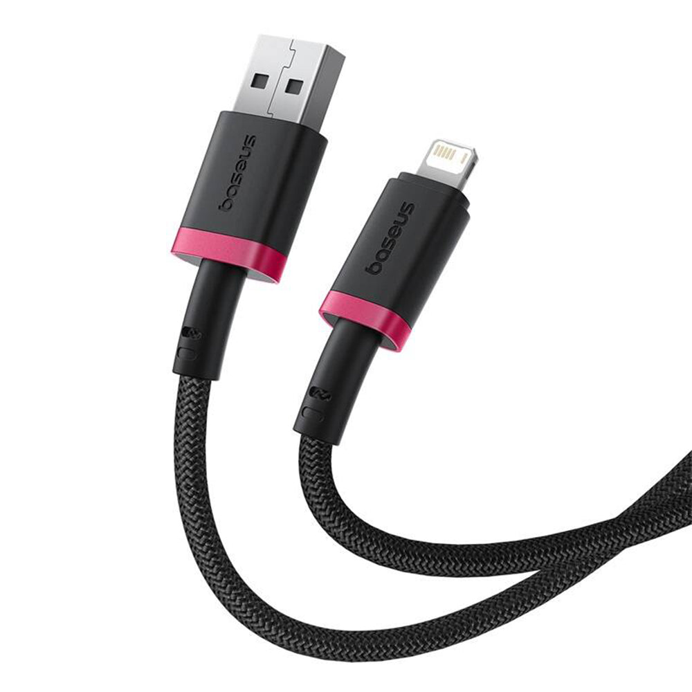 Baseus - Data Cable Dura Series (P10377801U01-03) - USB to Lightning, Fast Charging, 2.4A, 480Mbps, Nylon, 2m - Red / Bl