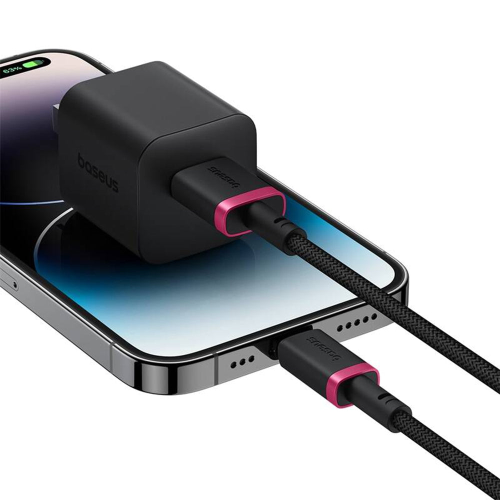 Baseus - Data Cable Dura Series (P10377801U01-03) - USB to Lightning, Fast Charging, 2.4A, 480Mbps, Nylon, 2m - Red / Bl