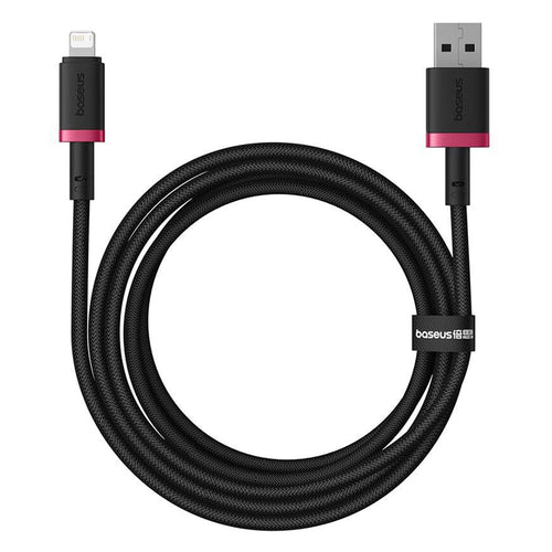 Baseus - Data Cable Dura Series (P10377801U01-03) - USB to Lightning, Fast Charging, 2.4A, 480Mbps, Nylon, 2m - Red / Bl