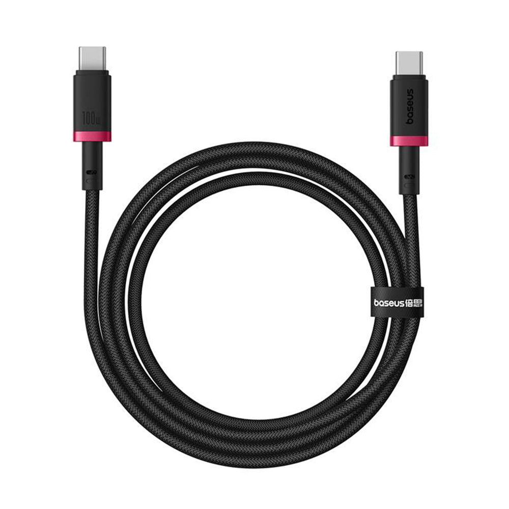 Baseus - Data Cable Dura Series (P10377803U01-01) - for MacBook, Type-C, Fast Charge, PD 100W, 480Mbps, 1m - Red / Black