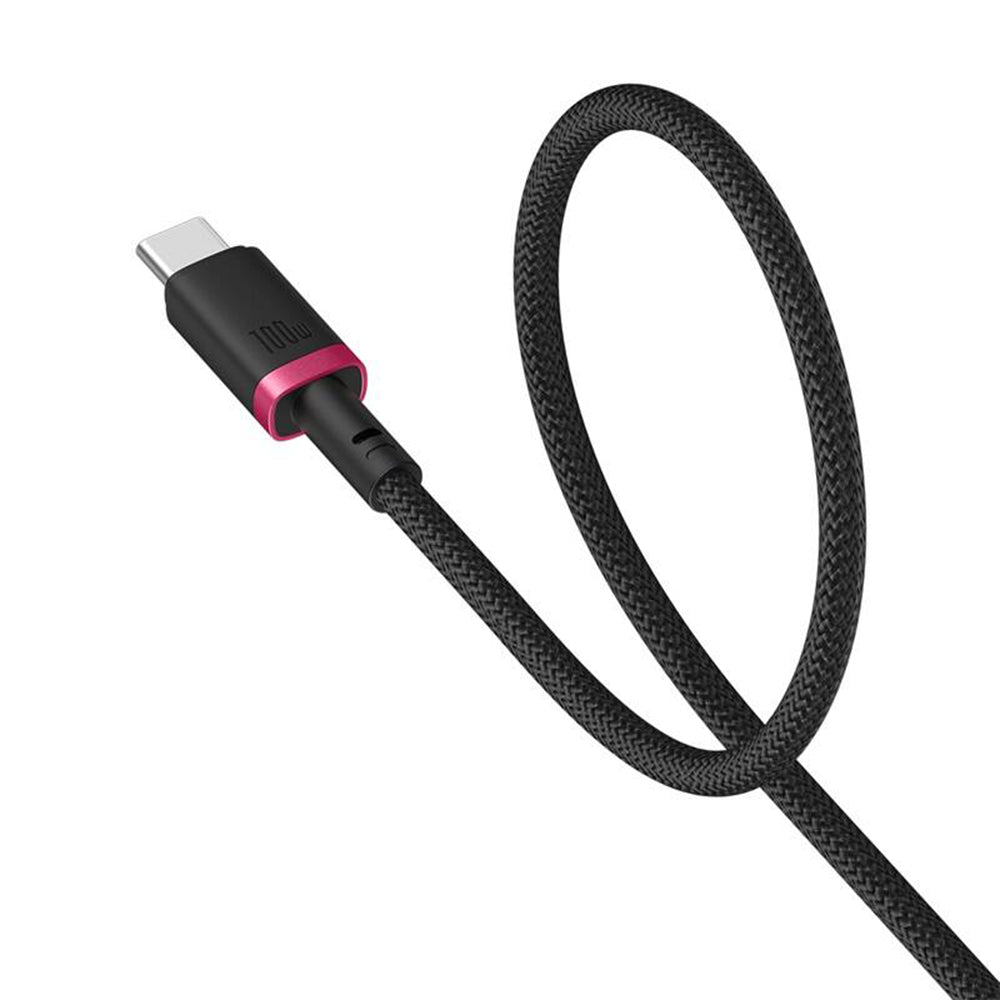 Baseus - Data Cable Dura Series (P10377803U01-01) - for MacBook, Type-C, Fast Charge, PD 100W, 480Mbps, 1m - Red / Black