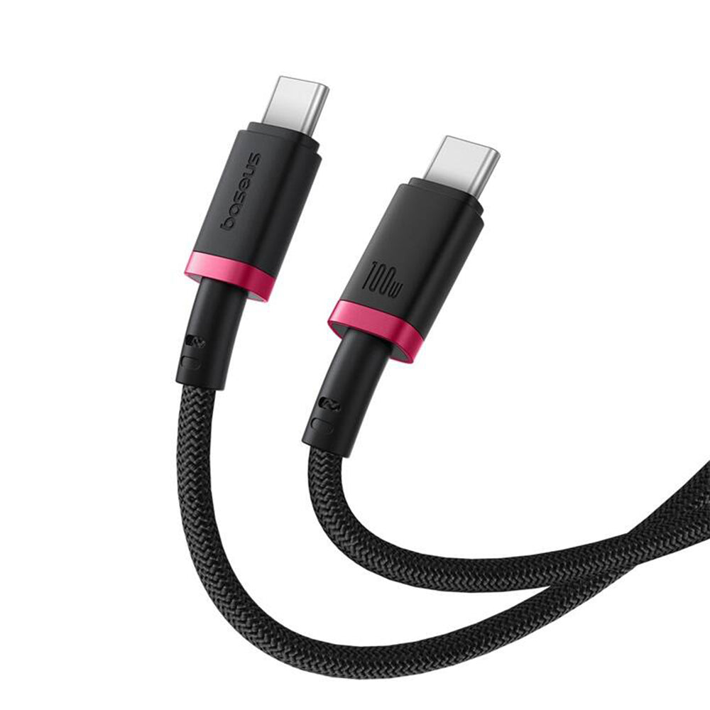 Baseus - Data Cable Dura Series (P10377803U01-01) - for MacBook, Type-C, Fast Charge, PD 100W, 480Mbps, 1m - Red / Black