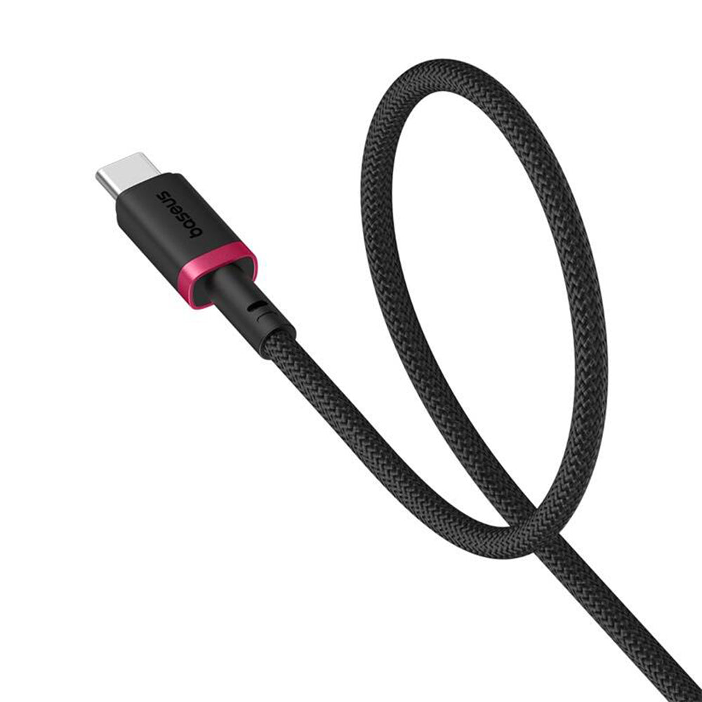 Baseus - Data Cable Dura Series (P10377802U01-03) - USB to Type-C, Fast Charging, 60W, 480Mbps, Naylon, 2m - Red / Black