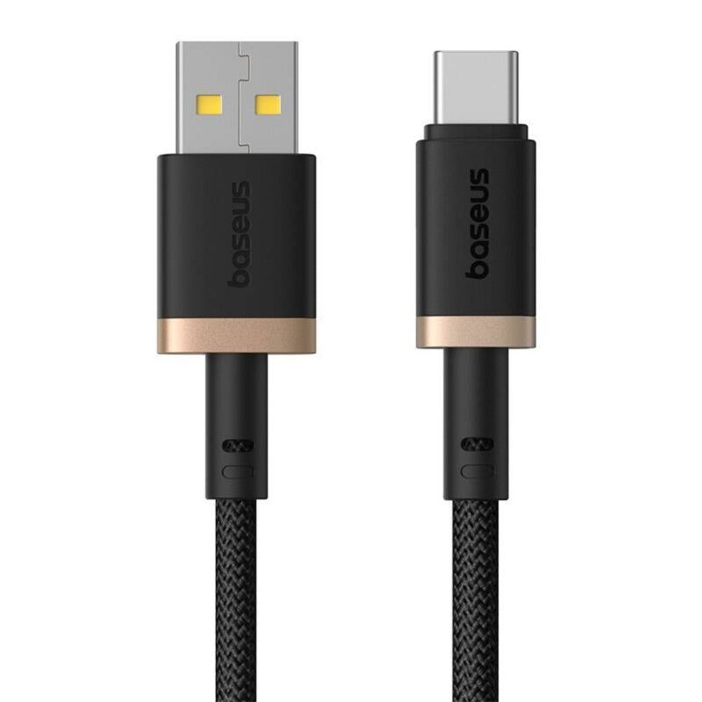 Baseus - Data Cable Dura Series (P10377802U01-02) - USB to Type-C, Fast Charging, 60W, 480Mbps, Naylon, 2m - Gold / Blac
