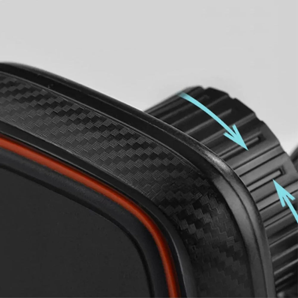 Techsuit - Car Holder MagGrip (S4) - Secure Magnetic Grip for Air Vent, 360° Rotation, with Metal Plates - Black/Red