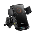 Baseus - Wireless Car Vent Holder Wisdom Pro (C40381501123-00) - 15W, 360°, Auto Coil Alignment, LED Light, 7.2inch - Bl