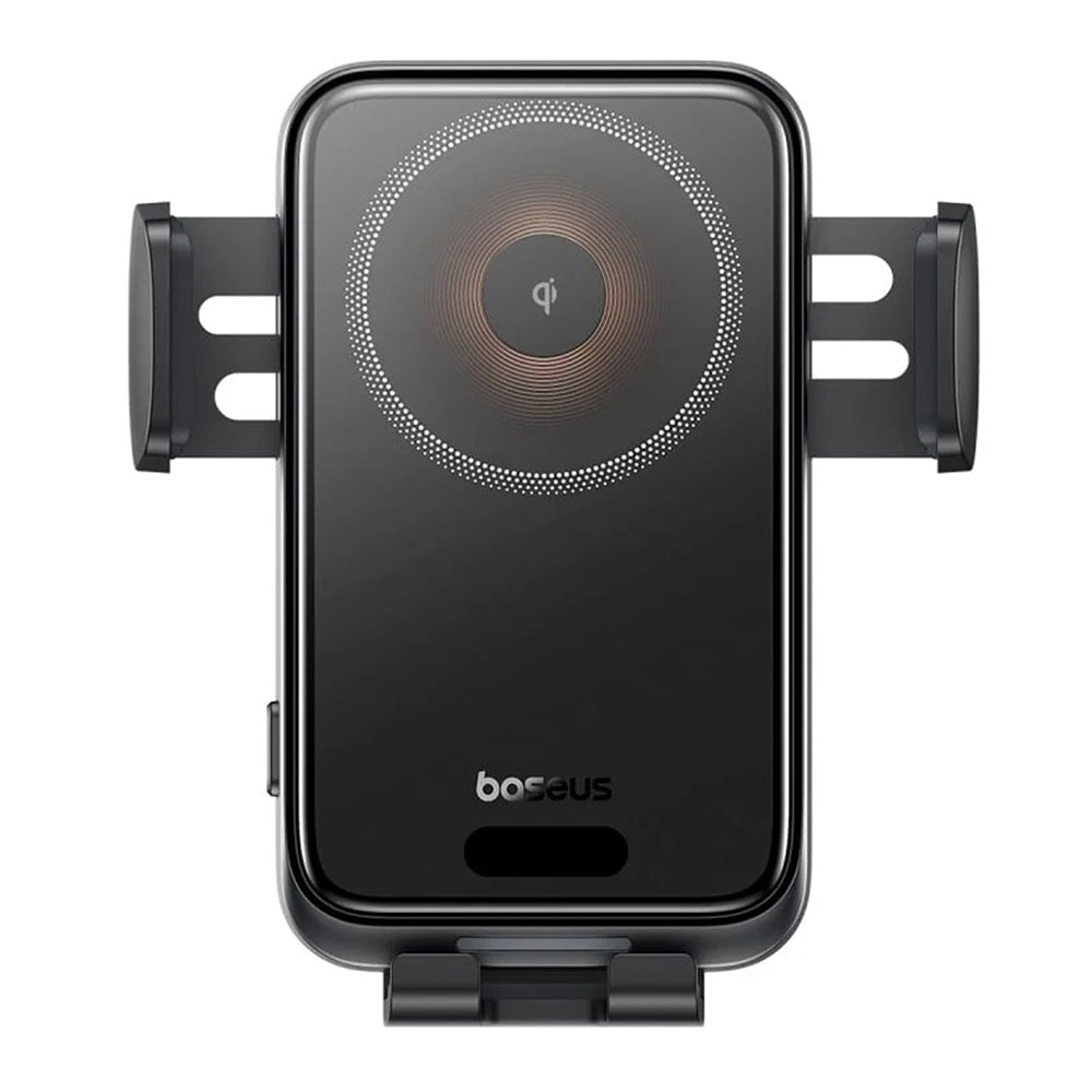 Baseus - Wireless Car Vent Holder Wisdom Pro (C40381501123-00) - 15W, 360°, Auto Coil Alignment, LED Light, 7.2inch - Bl