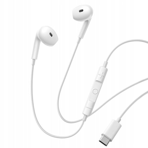 Baseus - Wired Earphones Encok CZ19 (A00182201213-00) - Type-C, 13mm Drivers, 60° Semi-in-Ear, Omni-Directional Mic - Wh