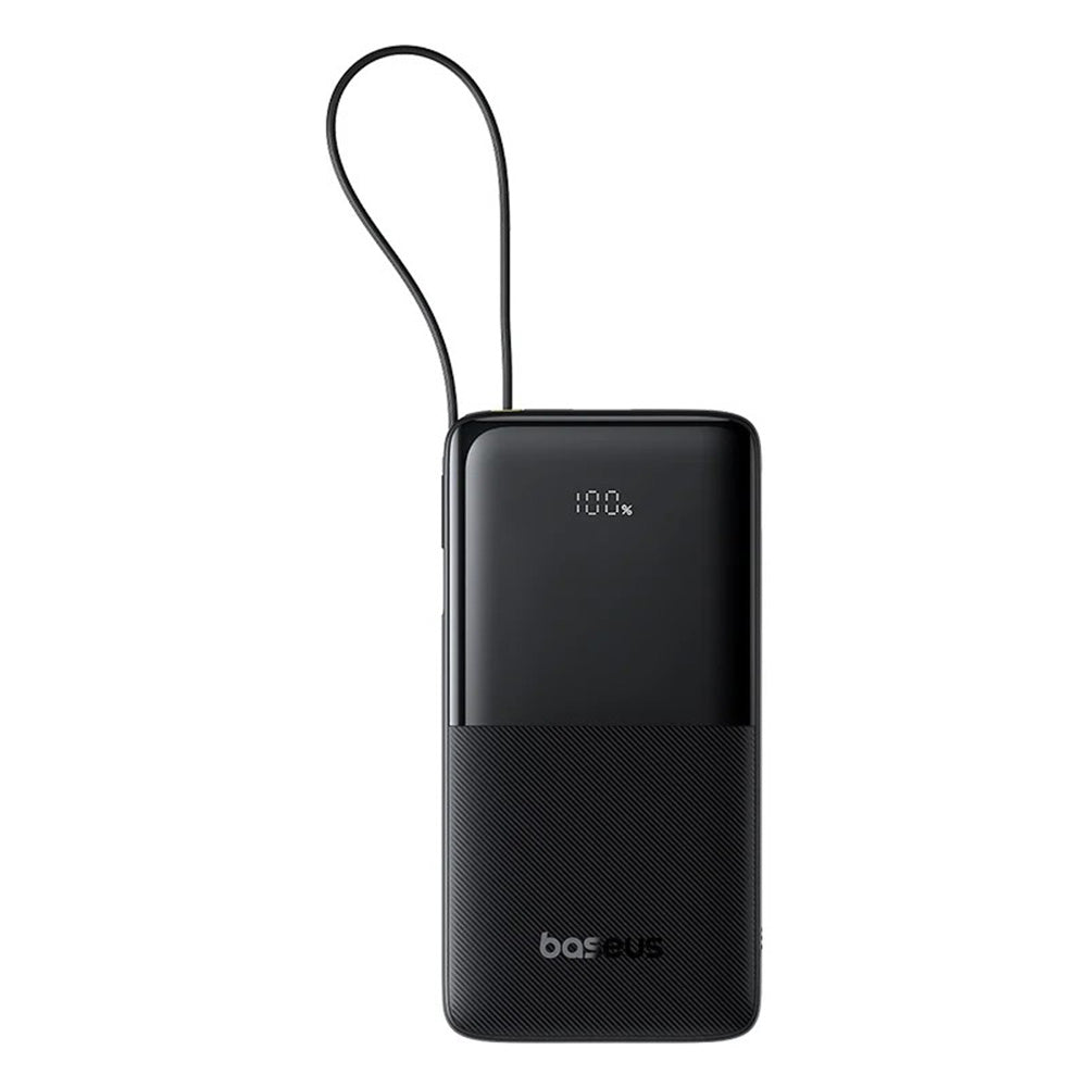 Baseus - Power Bank Bipow 2 (P10077101113-00) - with Built-in USB-C Cable, Type-C, USB, Smart Display, 10000mAh, 20W - B
