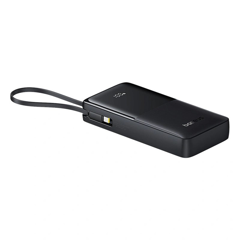 Baseus - Power Bank Bipow 2 (P10077101113-01) - with Built-in USB-C Cable, Type-C, USB, Smart Display, 20000mAh, 20W - B