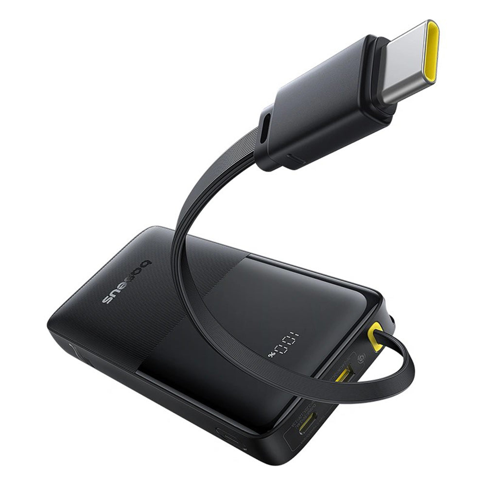 Baseus - Power Bank Bipow 2 (P10077101113-01) - with Built-in USB-C Cable, Type-C, USB, Smart Display, 20000mAh, 20W - B