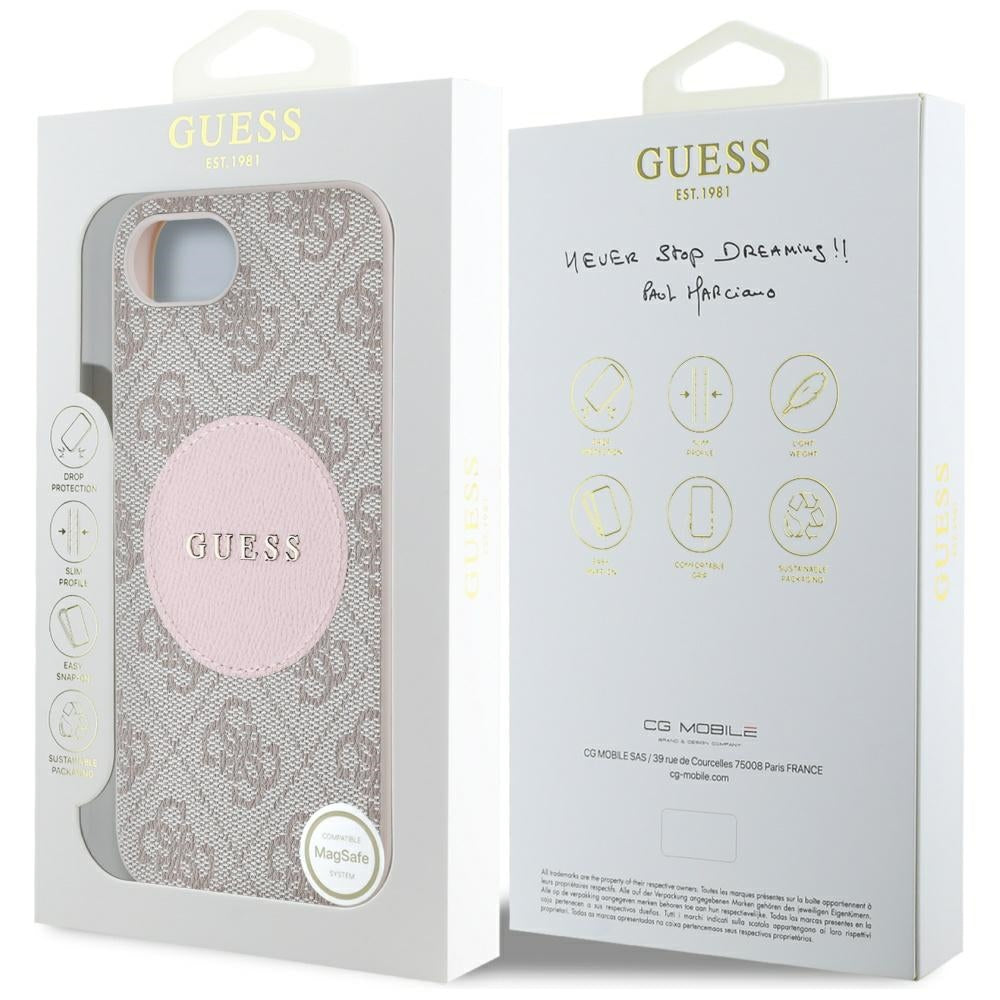 Guess - 4G Circle Classic Logo MagSafe (GUHMPSE4P4PGRSGP) - iPhone 16e / iPhone 17e - Pink