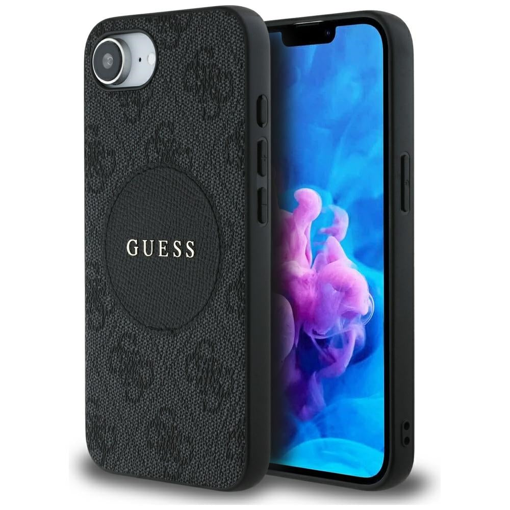 Guess - 4G Circle Classic Logo MagSafe (GUHMPSE4P4PGRSGK) - iPhone 16e / iPhone 17e - Black