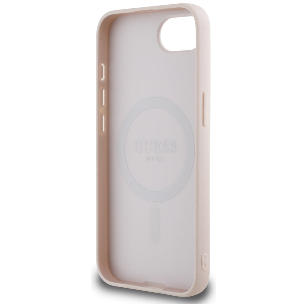 Guess - Grained Gold Ring MagSafe (GUHMPSE4PGHSMMP) - iPhone 16e / iPhone 17e - Pink