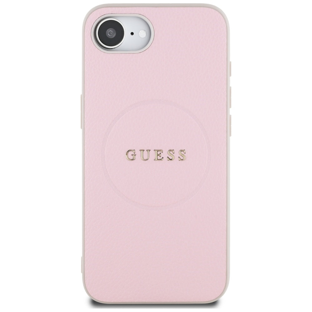 Guess - Grained Gold Ring MagSafe (GUHMPSE4PGHSMMP) - iPhone 16e / iPhone 17e - Pink