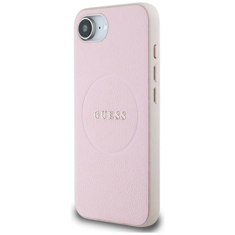 Guess - Grained Gold Ring MagSafe (GUHMPSE4PGHSMMP) - iPhone 16e / iPhone 17e - Pink