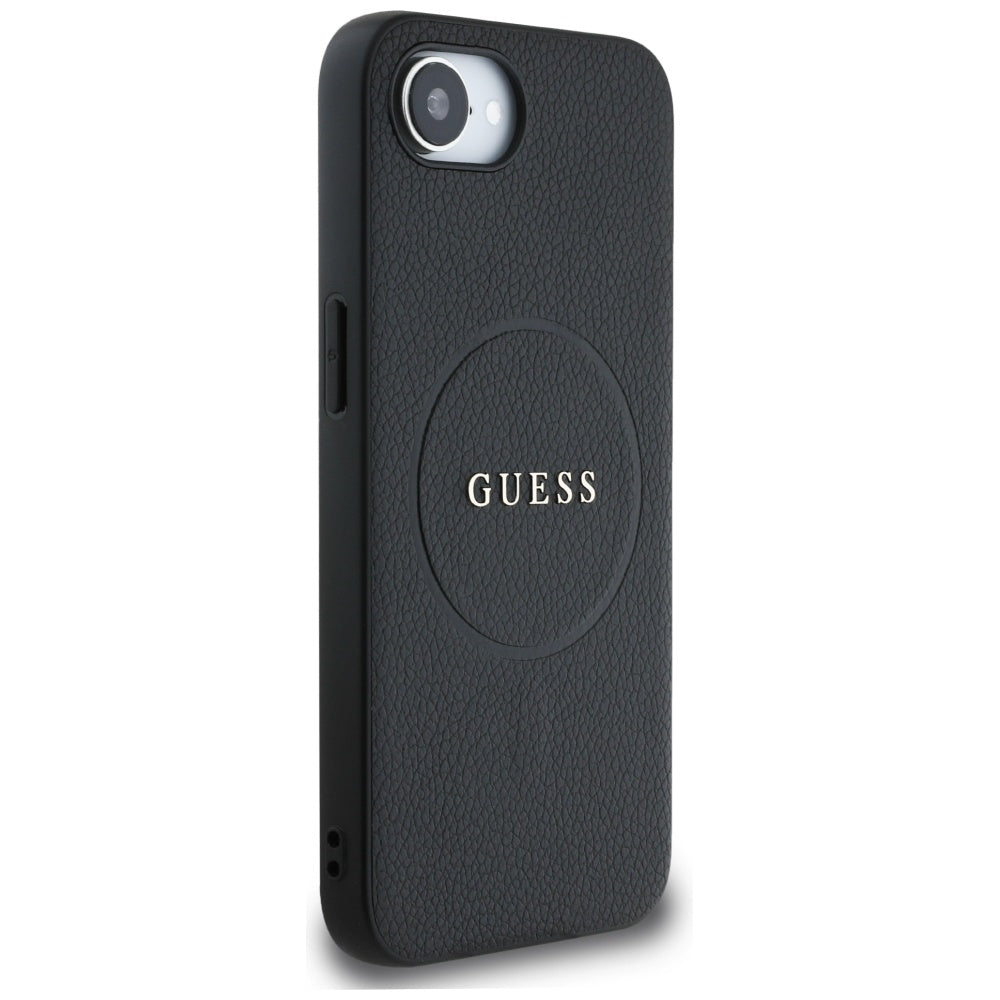 Guess - Grained Gold Ring MagSafe (GUHMPSE4PGHSMMK) - iPhone 16e / iPhone 17e - Black