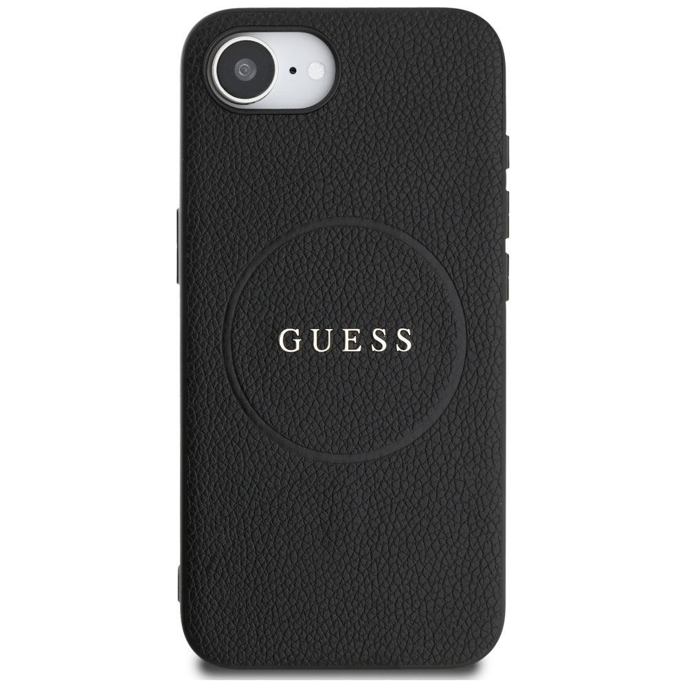 Guess - Grained Gold Ring MagSafe (GUHMPSE4PGHSMMK) - iPhone 16e / iPhone 17e - Black