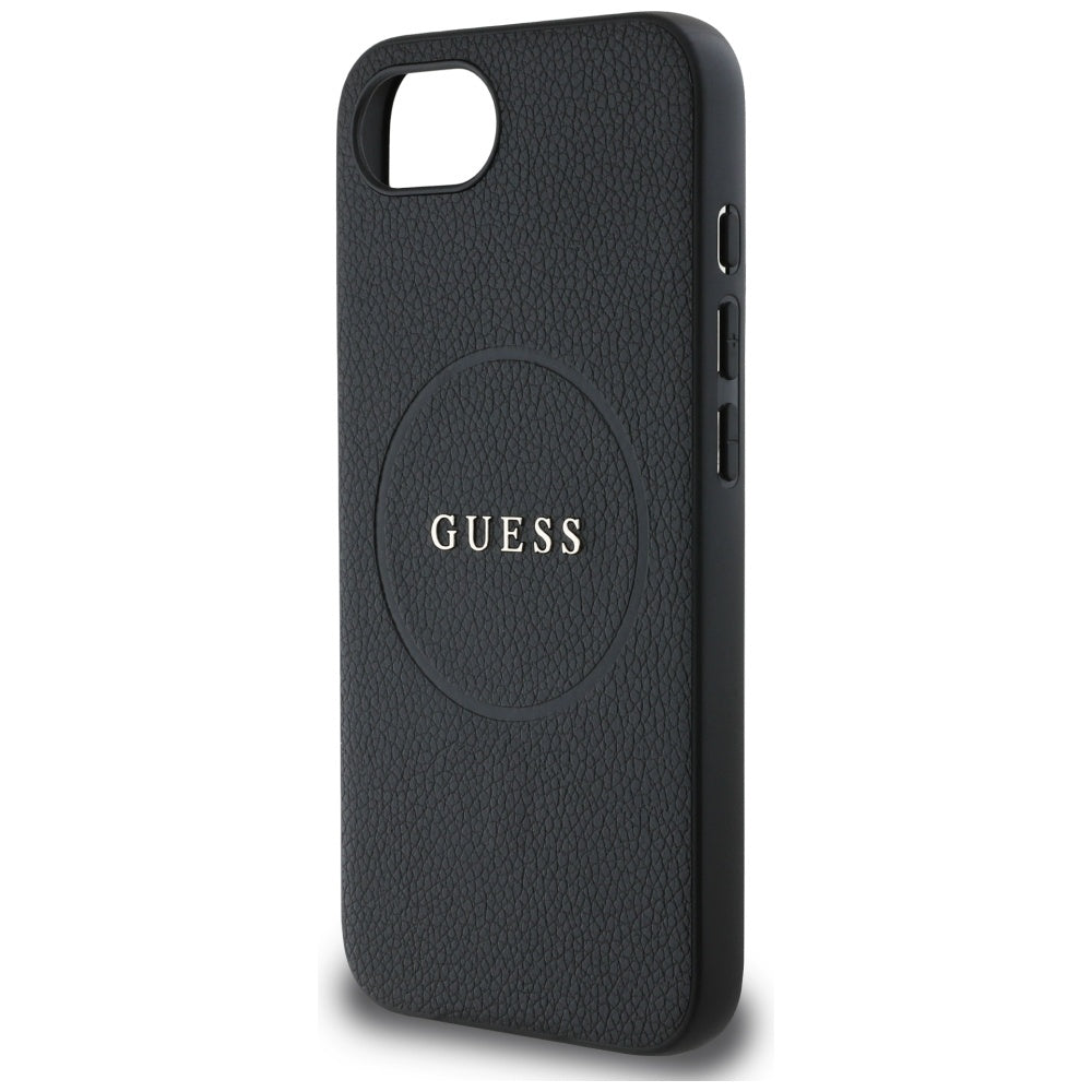 Guess - Grained Gold Ring MagSafe (GUHMPSE4PGHSMMK) - iPhone 16e / iPhone 17e - Black